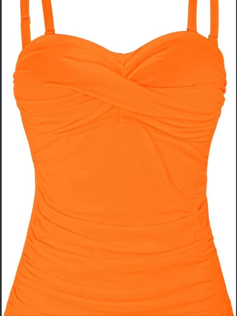 Ocean Blues Orange Tankini Swimsuit Top Size XL